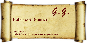 Gubicza Gemma névjegykártya
